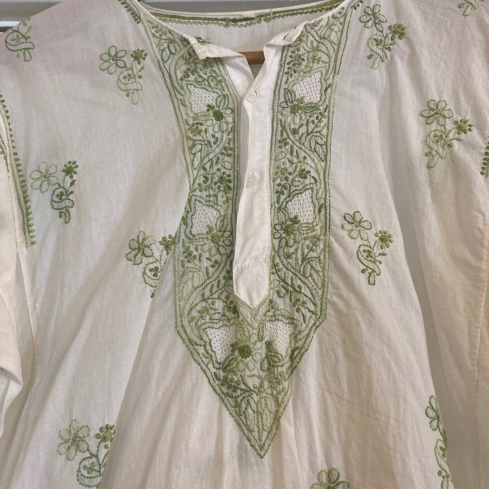 Hand Embroidered Indian Tunic Size L - Picture 2 of 5